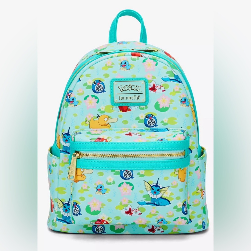 BNWT Loungefly Pokémon Water Type Lily Pad Backpack - BoxLunch Exclusive